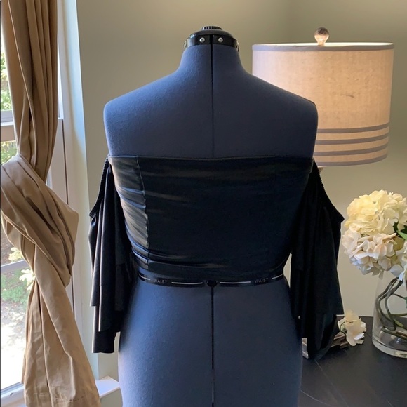 Faux Leather Crop Top NWT Size 1X - Picture 4 of 7